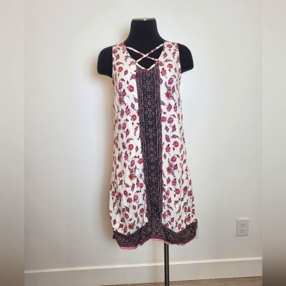 Maurices Paisley Sun Dress Strappy Festival Floral Cruise Sheath Office Small - Picture 1 of 10